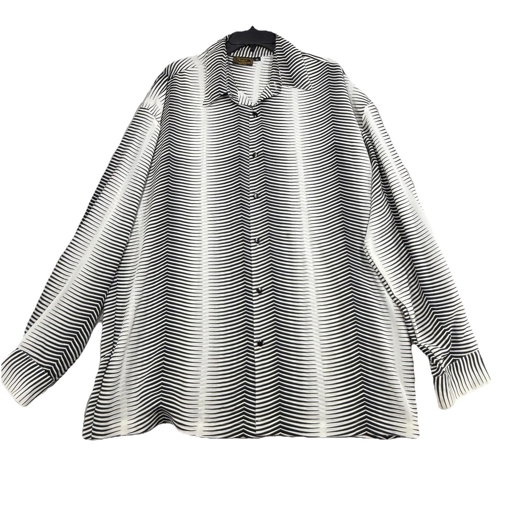 Monzini Collection Made in USA  L/S Button Down SHIRT ANIMAL PRINT MEN XL VTG‎